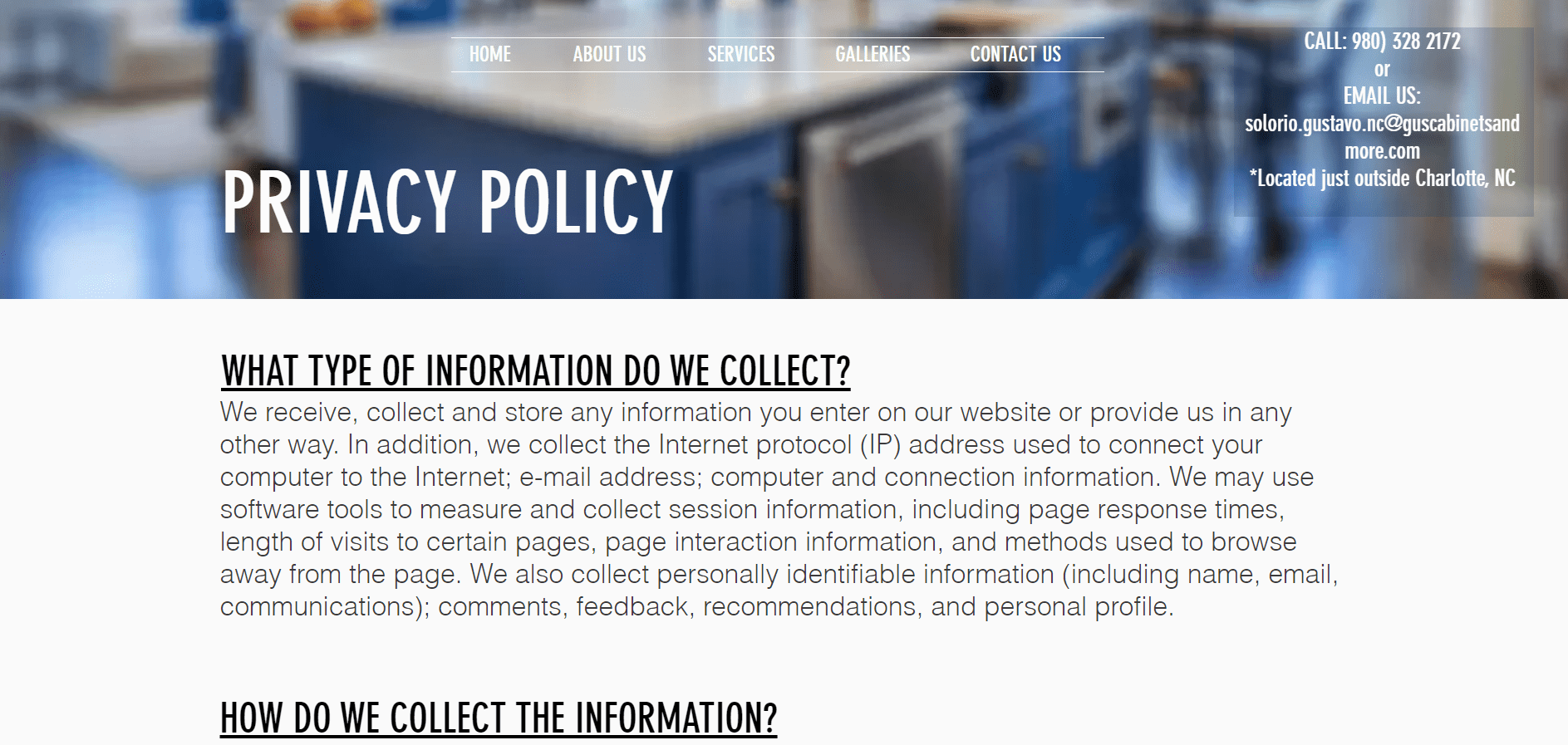 Web Page-Privacy Policy-Header