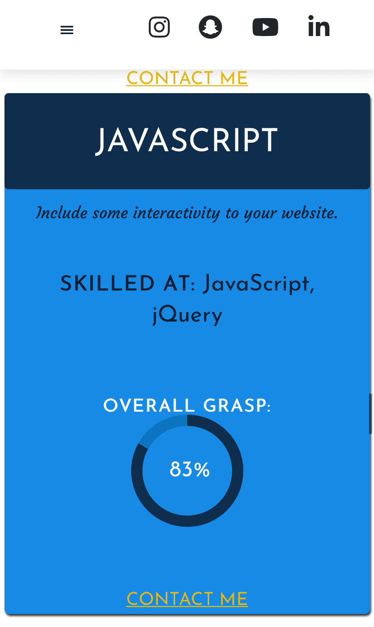 Skills JavaScript-Responsive