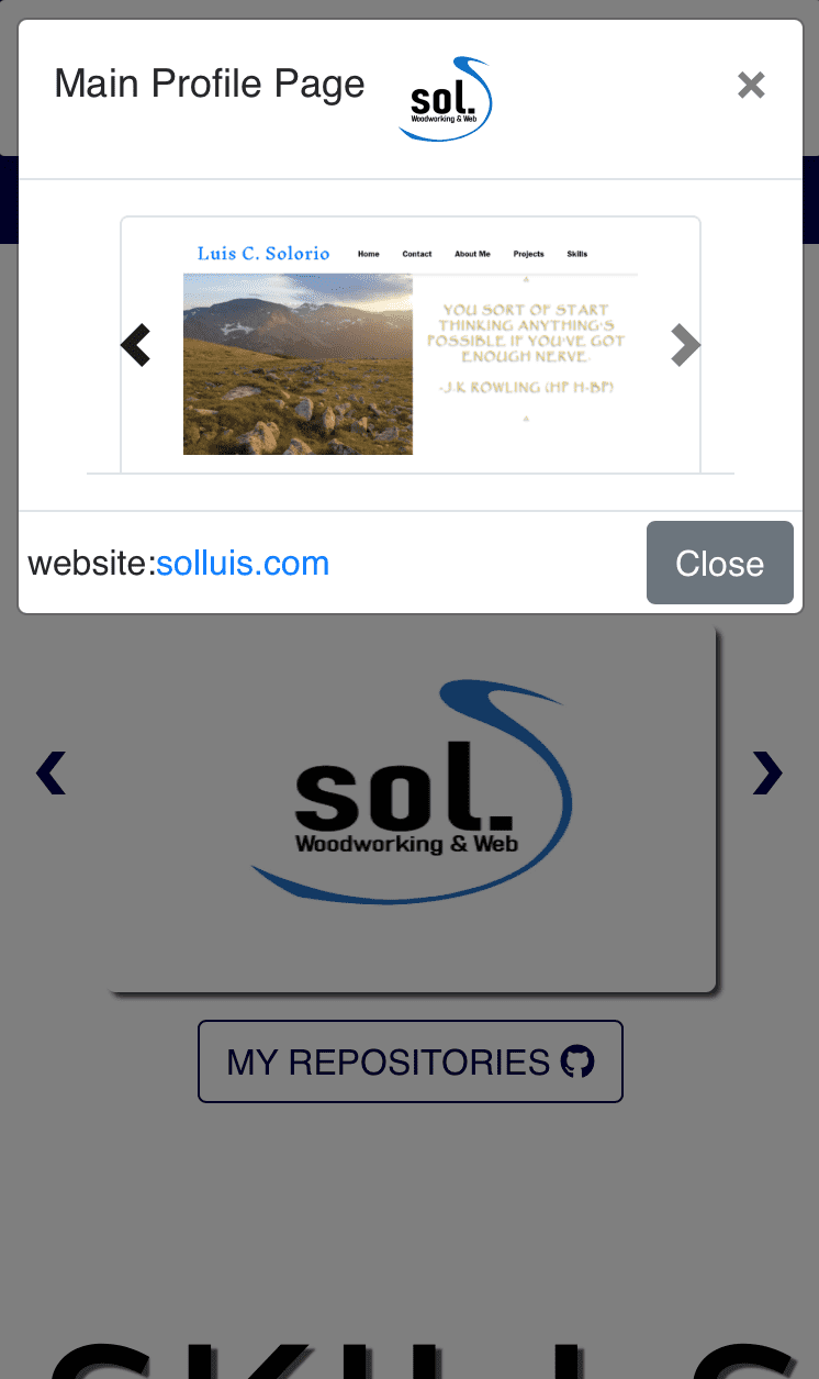 Projects Modal-Responsive