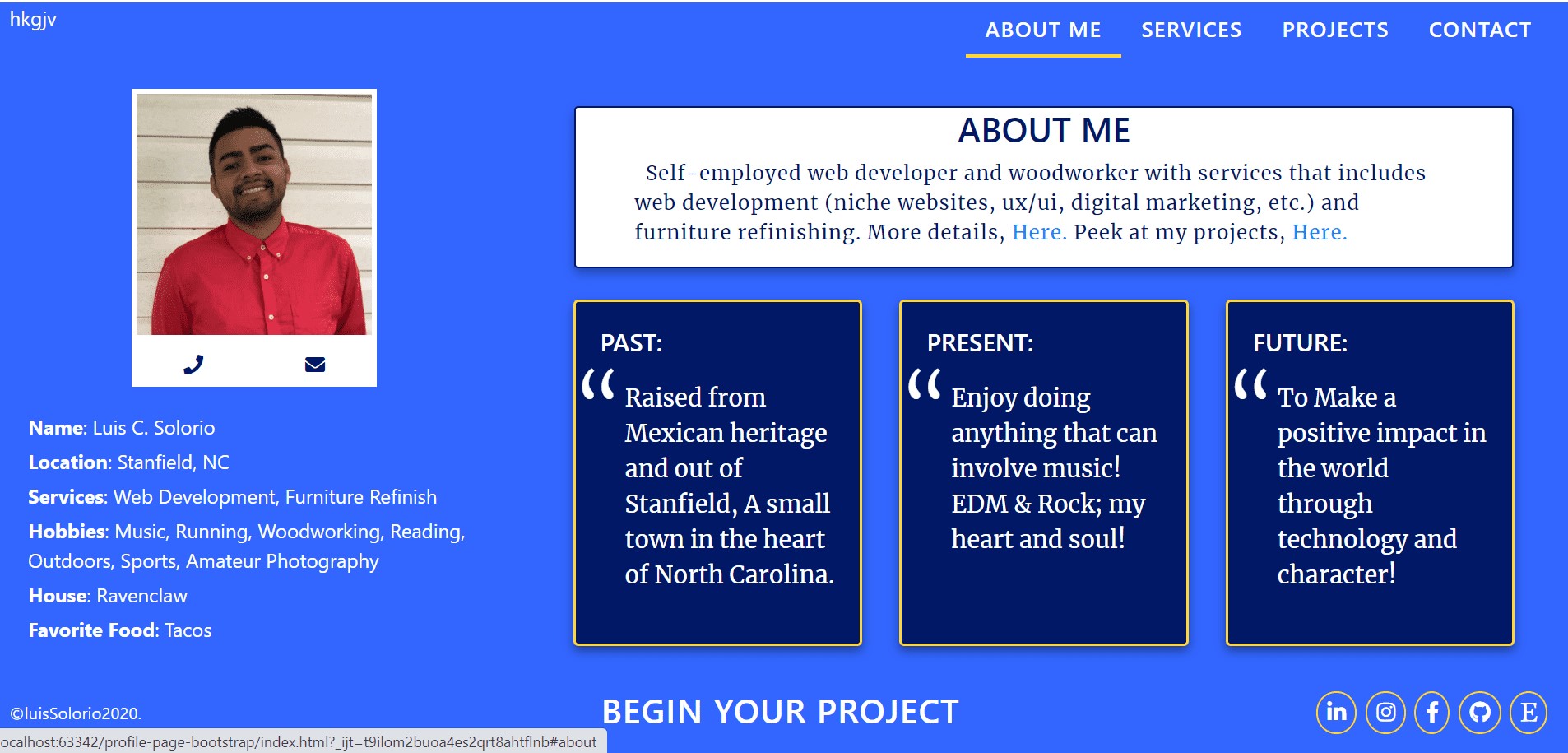 Web Page-About Me